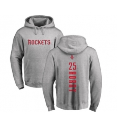 Houston Rockets #25 Robert Horry Ash Backer Pullover Hoodie