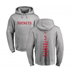 Houston Rockets #3 Steve Francis Ash Backer Pullover Hoodie
