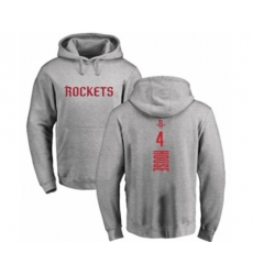 Houston Rockets #4 Danuel House Ash Backer Pullover Hoodie