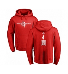 Houston Rockets #4 Danuel House Red Backer Pullover Hoodie