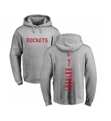Houston Rockets #7 Carmelo Anthony Ash Backer Pullover Hoodie