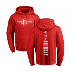 Houston Rockets #7 Carmelo Anthony Red Backer Pullover Hoodie