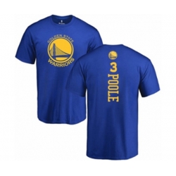 Golden State Warriors #3 Jordan Poole Royal Blue Backer T-Shirt