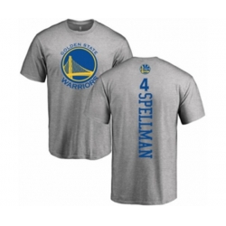 Golden State Warriors #4 Omari Spellman Ash Backer T-Shirt