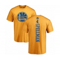 Golden State Warriors #4 Omari Spellman Gold One Color Backer T-Shirt