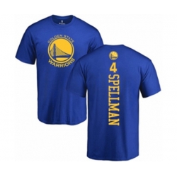 Golden State Warriors #4 Omari Spellman Royal Blue Backer T-Shirt
