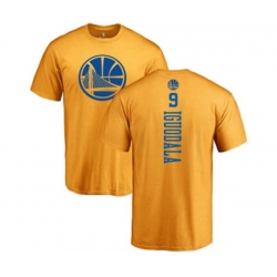 Golden State Warriors #9 Andre Iguodala Gold One Color Backer T-Shirt
