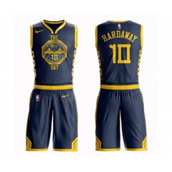 Golden State Warriors #10 Tim Hardaway Authentic Navy Blue Basketball Suit Jersey - City Edition Golden State Warriors #10 Tim Hardaway Authentic Navy Blue Basketball Suit Jersey - City Edition