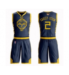 Golden State Warriors #2 Willie Cauley-Stein Swingman Navy Blue Basketball Suit Jersey - City Edition