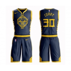 Golden State Warriors #30 Stephen Curry Authentic Navy Blue Basketball Suit Jersey - City Edition Golden State Warriors #30 Stephen Curry Authentic Navy Blue Basketball Suit Jersey - City Edition