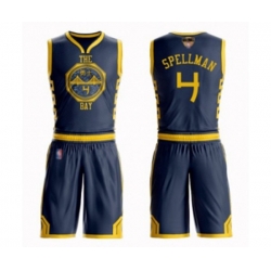 Golden State Warriors #4 Omari Spellman Swingman Navy Blue Basketball Suit Jersey - City Edition