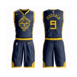 Golden State Warriors #9 Andre Iguodala Authentic Navy Blue Basketball Suit Jersey - City Edition Golden State Warriors #9 Andre Iguodala Authentic Navy Blue Basketball Suit Jersey - City Edition