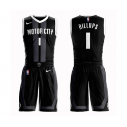 Detroit Pistons #1 Chauncey Billups Swingman Black Basketball Suit Jersey - City Edition
