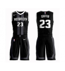 Detroit Pistons #23 Blake Griffin Swingman Black Basketball Suit Jersey - City Edition