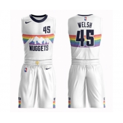Denver Nuggets #45 Thomas Welsh Swingman White Basketball Suit Jersey - City Edition