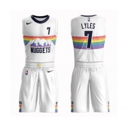 Denver Nuggets #7 Trey Lyles Swingman White Basketball Suit Jersey - City Edition