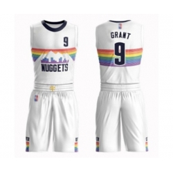Denver Nuggets #9 Jerami Grant Authentic White Basketball Suit Jersey - City Edition