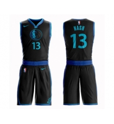 Dallas Mavericks #13 Steve Nash Authentic Black Basketball Suit Jersey - City Edition
