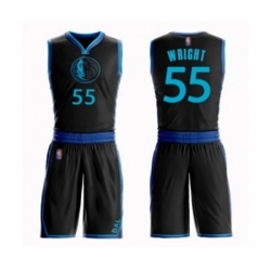 Dallas Mavericks #55 Delon Wright Swingman Black Basketball Suit Jersey - City Edition
