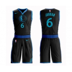 Dallas Mavericks #6 DeAndre Jordan Swingman Black Basketball Suit Jersey - City Edition