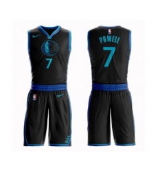 Dallas Mavericks #7 Dwight Powell Swingman Black Basketball Suit Jersey - City Edition