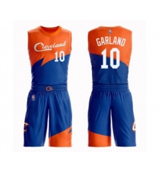 Cleveland Cavaliers #10 Darius Garland Authentic Blue Basketball Suit Jersey - City Edition