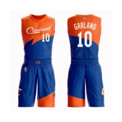 Cleveland Cavaliers #10 Darius Garland Swingman Blue Basketball Suit Jersey - City Edition