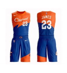 Cleveland Cavaliers #23 LeBron James Swingman Blue Basketball Suit Jersey - City Edition