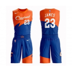 Cleveland Cavaliers #23 LeBron James Swingman Blue Basketball Suit Jersey - City Edition