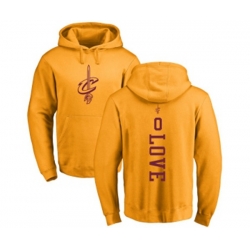 Cleveland Cavaliers #0 Kevin Love Gold One Color Backer Pullover Hoodie Cleveland Cavaliers #0 Kevin Love Gold One Color Backer Pullover Hoodie