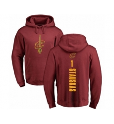 Cleveland Cavaliers #1 Nik Stauskas Maroon Backer Pullover Hoodie