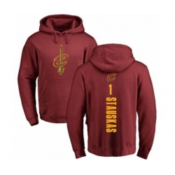 Cleveland Cavaliers #1 Nik Stauskas Maroon Backer Pullover Hoodie Cleveland Cavaliers #1 Nik Stauskas Maroon Backer Pullover Hoodie