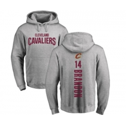 Cleveland Cavaliers #14 Terrell Brandon Ash Backer Pullover Hoodie Cleveland Cavaliers #14 Terrell Brandon Ash Backer Pullover Hoodie