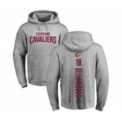 Cleveland Cavaliers #18 Matthew Dellavedova Ash Backer Pullover Hoodie Cleveland Cavaliers #18 Matthew Dellavedova Ash Backer Pullover Hoodie