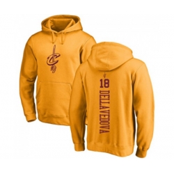 Cleveland Cavaliers #18 Matthew Dellavedova Gold One Color Backer Pullover Hoodie Cleveland Cavaliers #18 Matthew Dellavedova Gold One Color Backer Pullover Hoodie