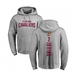 Cleveland Cavaliers #2 Kyrie Irving Ash Backer Pullover Hoodie Cleveland Cavaliers #2 Kyrie Irving Ash Backer Pullover Hoodie