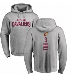Cleveland Cavaliers #3 George Hill Ash Backer Pullover Hoodie