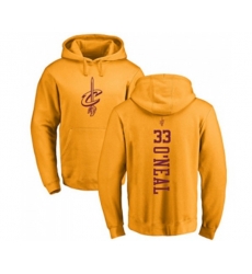 Cleveland Cavaliers #33 Shaquille ONeal Gold One Color Backer Pullover Hoodie