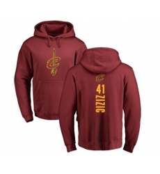Cleveland Cavaliers #41 Ante Zizic Maroon Backer Pullover Hoodie