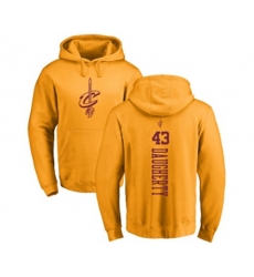 Cleveland Cavaliers #43 Brad Daugherty Gold One Color Backer Pullover Hoodie