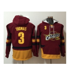 Cleveland Cavaliers#3 Isaiah Thomas Red Name & Number Pullover NBA Hoodie