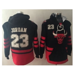 Chicago Bulls #23 Michael Jordan Black Name & Number Pullover NBA Hoodie Chicago Bulls #23 Michael Jordan Black Name & Number Pullover NBA Hoodie