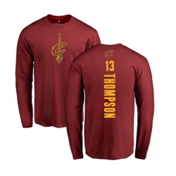 Cleveland Cavaliers #13 Tristan Thompson Maroon Backer Long Sleeve T-Shirt