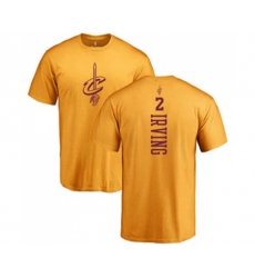 Cleveland Cavaliers #2 Kyrie Irving Gold One Color Backer T-Shirt Cleveland Cavaliers #2 Kyrie Irving Gold One Color Backer T-Shirt