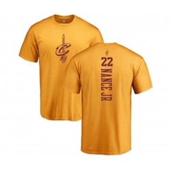 Cleveland Cavaliers #22 Larry Nance Jr. Gold One Color Backer T-Shirt