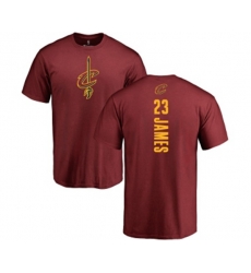 Cleveland Cavaliers #23 LeBron James Maroon Backer T-Shirt Cleveland Cavaliers #23 LeBron James Maroon Backer T-Shirt
