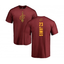 Cleveland Cavaliers #23 LeBron James Maroon Backer T-Shirt