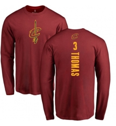 Cleveland Cavaliers #3 George Hill Maroon Backer Long Sleeve T-Shirt Cleveland Cavaliers #3 George Hill Maroon Backer Long Sleeve T-Shirt