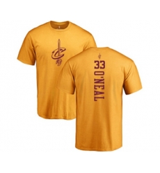 Cleveland Cavaliers #33 Shaquille ONeal Gold One Color Backer T-Shirt Cleveland Cavaliers #33 Shaquille ONeal Gold One Color Backer T-Shirt