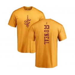 Cleveland Cavaliers #33 Shaquille ONeal Gold One Color Backer T-Shirt